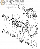 FINAL DRIVE GEAR SHAFT AND SPROCKET