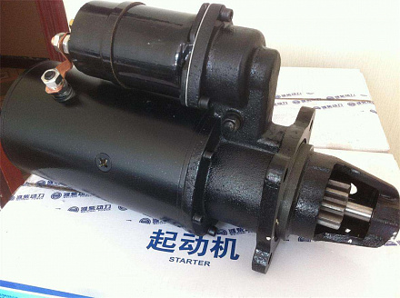Стартер (бендикс закрытый QD2827DF 10 зуб) двигателя Weichai WD615