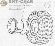 TIRE AND RIM ASSEMBLY