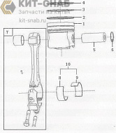 Connecting rod and piston group 2